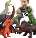6 Piece Jumbo Dinosaur Toys for Kids 3-5 and Toddlers - Large Soft