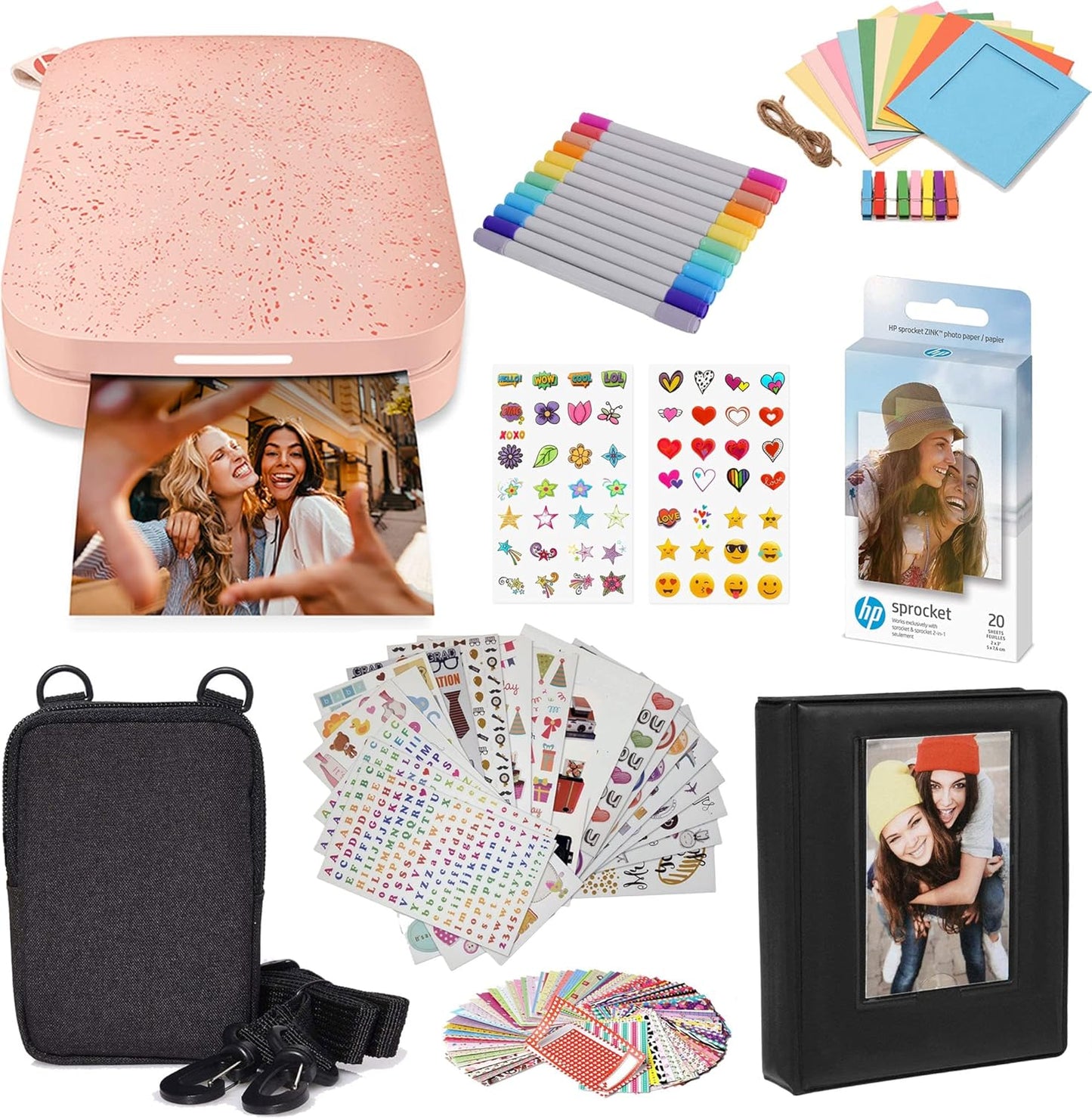 HP Sprocket Portable 2x3 Instant Color Photo Printer Bundle
