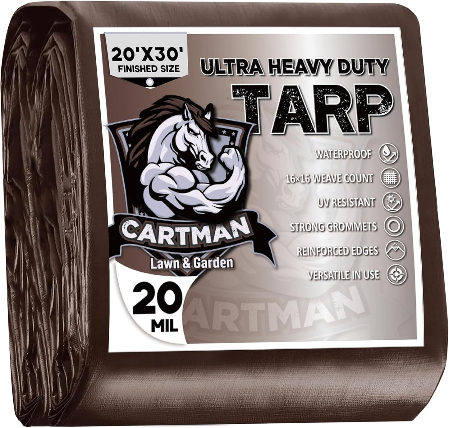 CARTMAN Extra Thick 20 Mil Brown Heavy Duty Poly Tarp Review