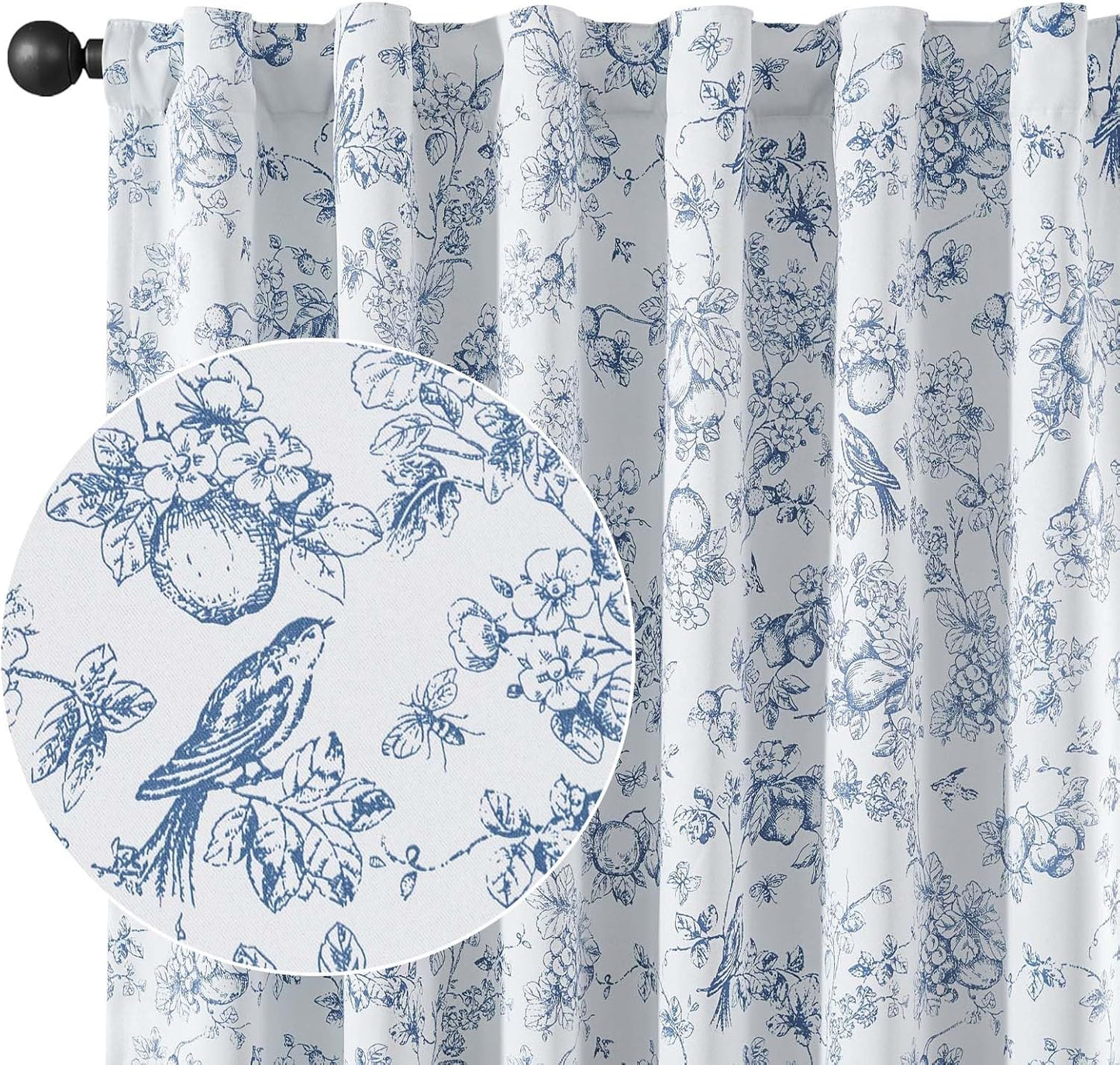 Vangao Blue Blackout Curtains for Bedroom and Living Room