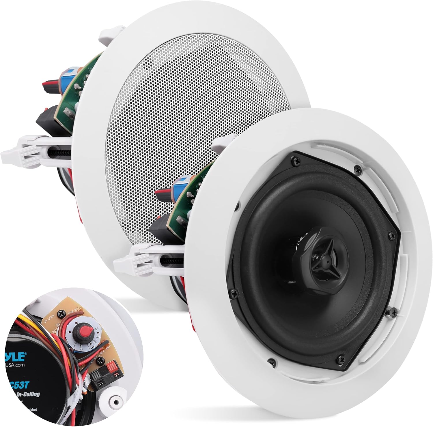 Pyle Ceiling Mount Speaker - 5.25 300W Peak for Surround Sound