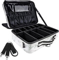 Travel Makeup Case Portable Train Case Organizer - Large Marble Style
