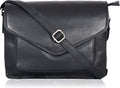Leather Flapover Crossbody Handbag Purse for Women (Style S2VY)
