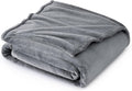 Bedsure Fleece Blanket Grey - Lightweight Cozy Warmth