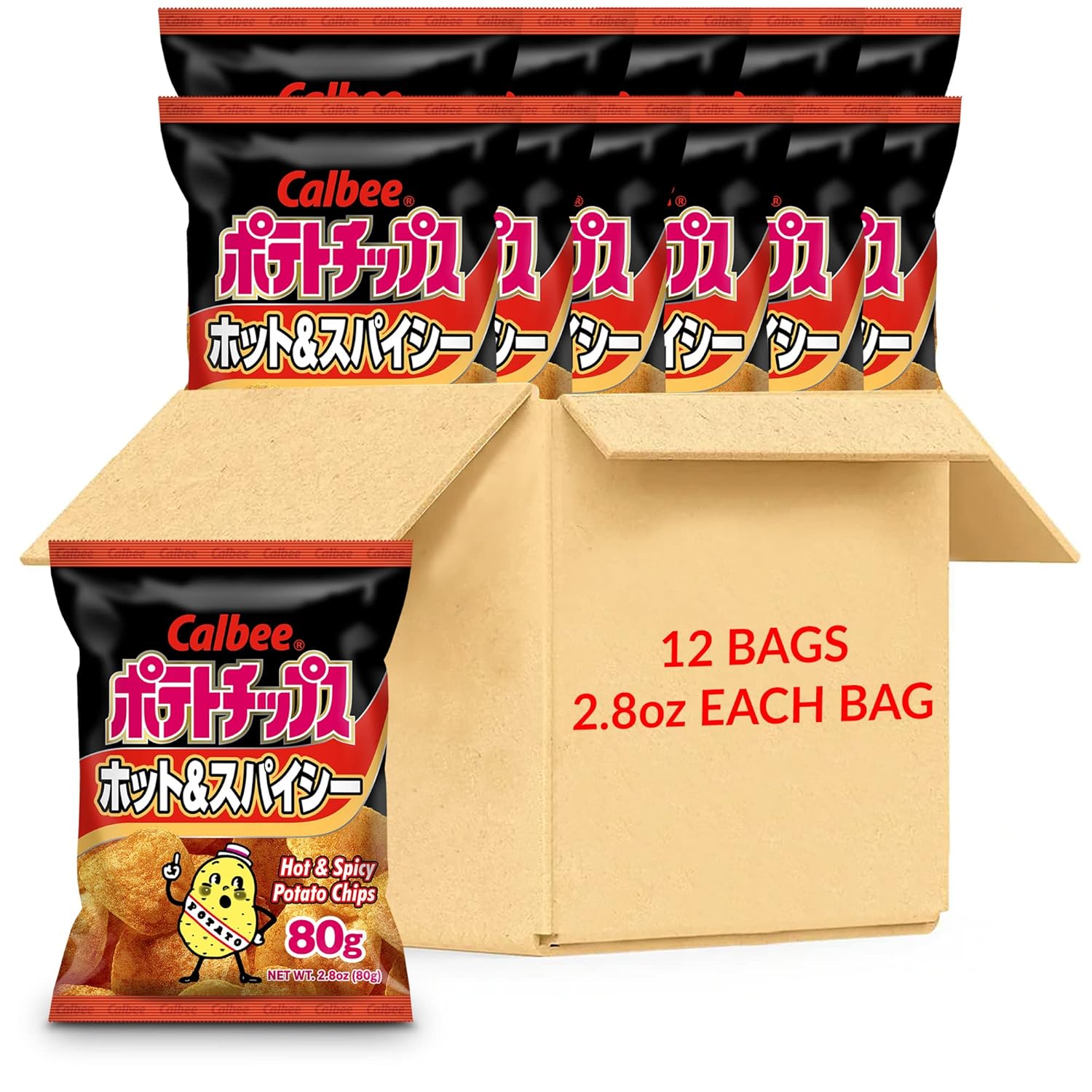 Calbee Potato Chips Hot & Spicy - Irresistible Crunchy Snack