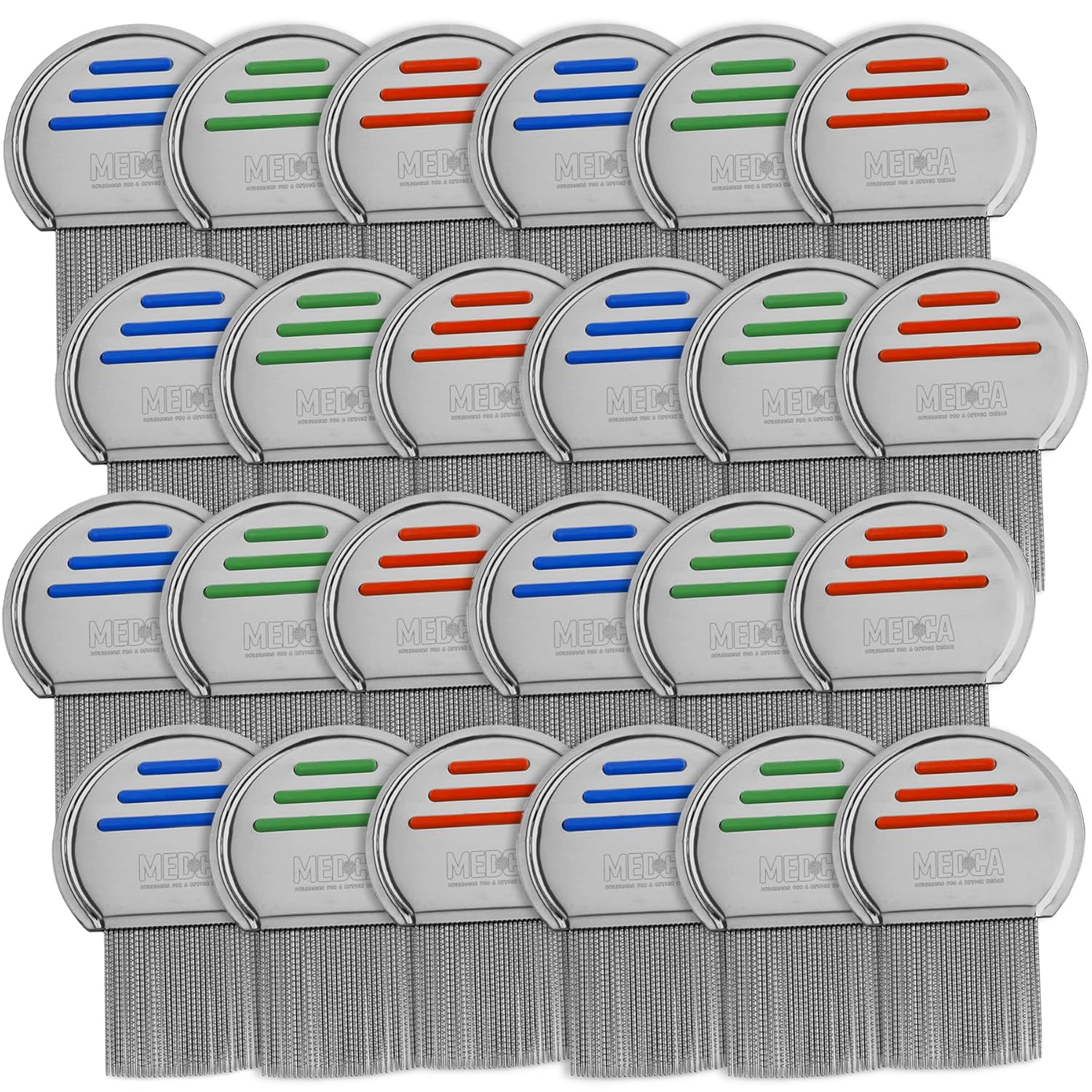 Stainless Steel Lice Combs Pack of 24 for Effective Removal