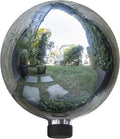 10 in Glass Gazing Globe Yard Decoration - Shiny Outdoor Accent