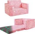 Toddler Chair Comfy 2-in-1 Soft Toddler Couch Fold Out - Convertible
