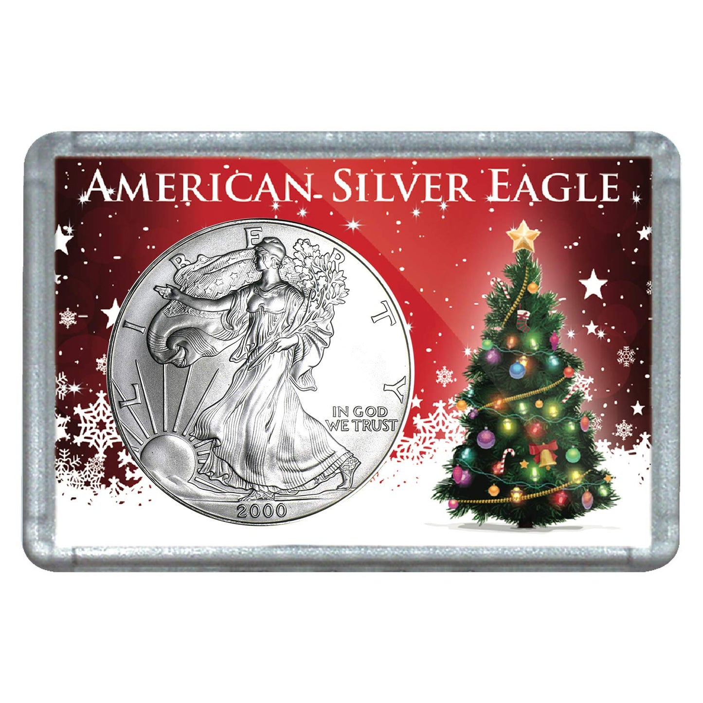 USA 2000 $1 American Silver Eagle Coin with Holiday Design