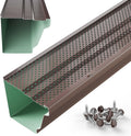 6ft Gutter Guards Leaf Protection 6 in Aluminum - DIY Strengthens