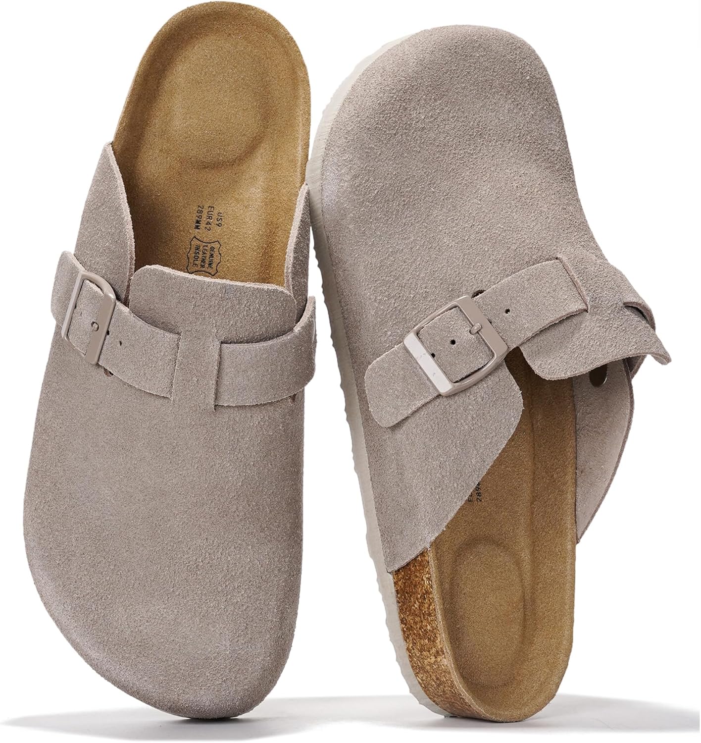 Project Cloud Mens Clogs - Genuine Leather Memory Foam Comfort