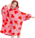 Fiosnow Love Print Oversize Kids Hoodie Blanket
