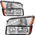 AUTOSAVER88 Pair Headlights Assembly Compatible with 2002-2006 Chevy