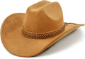 Cowboy Hat for Women and Men with Shapeable Wide Brim - Classic Felt 6