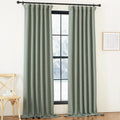 Room Darkening Sage Green Curtains for Bedroom - Light Blocking Panels