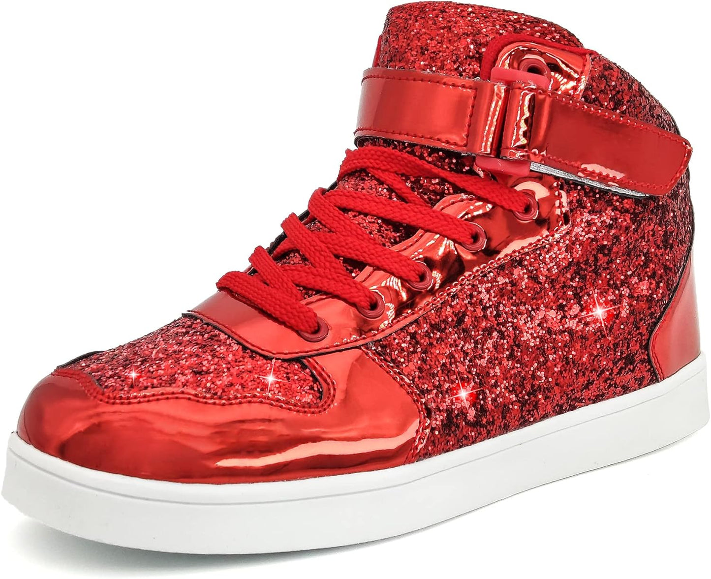 Wooowyet Glitter Shoes for Kids High Top Sneakers Gift Party
