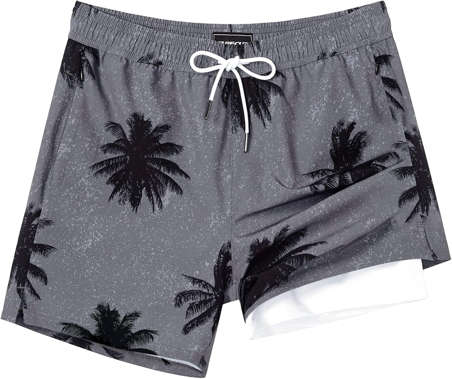 Quick Dry 5 Inch Swim Trunks with Compression Liner for Men