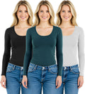 Emmalise Women's Basic Athletic Fit Long Sleeve Tee - Slim, Stretch 92