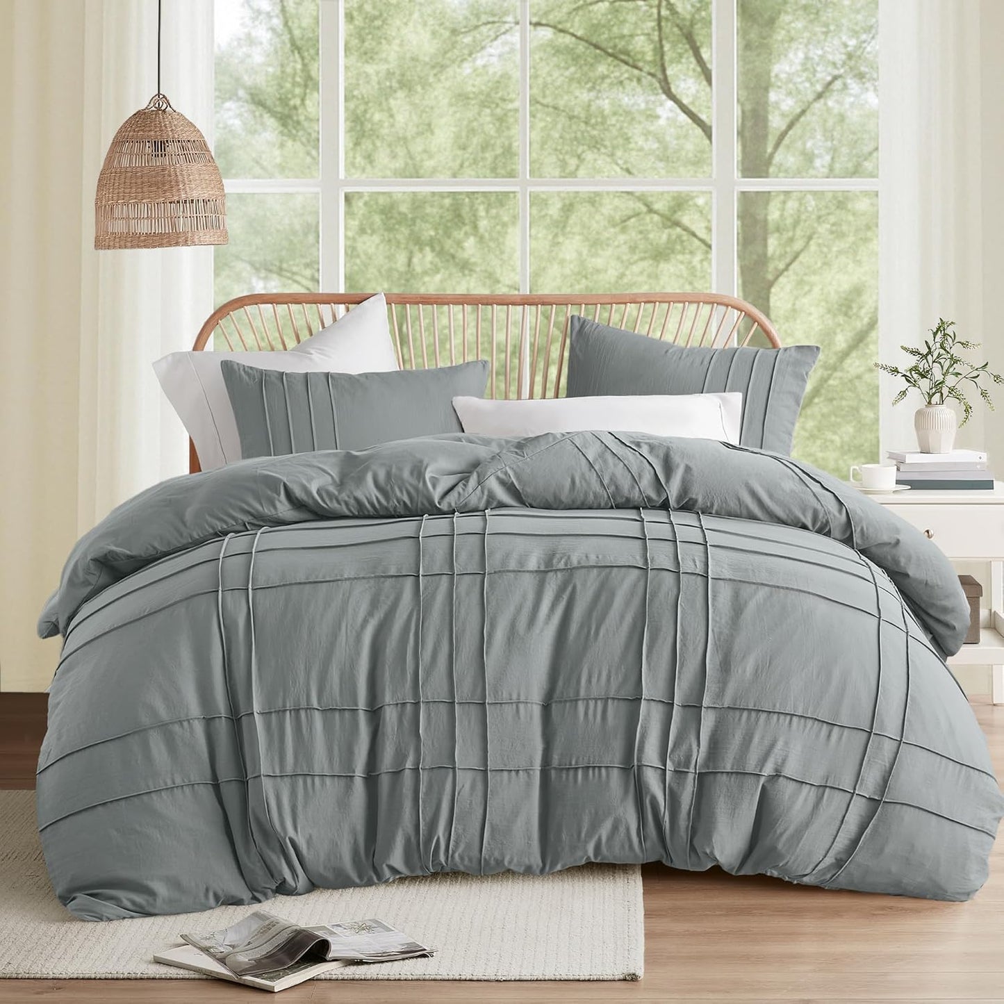 Comfort Spaces King Size Duvet Cover Set for Modern Farmhouse Style