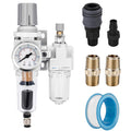 1/4ft NPT Auto-Drain FRL Combo - Compact Air Filter Regulator