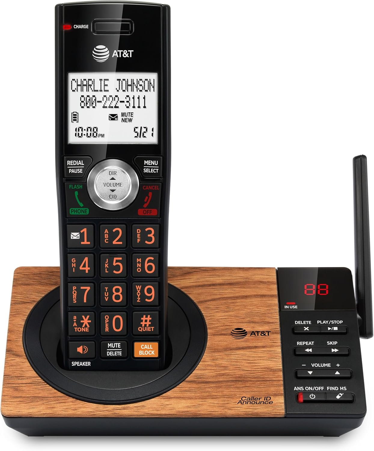 AT&T CL82167 Cordless Phone with Long Range and Answering Machine