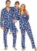Ekouaer Christmas Family Matching Pajamas Long Sleeve Button Down Boys