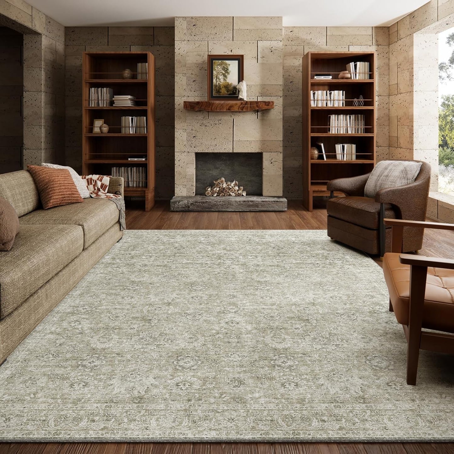 8x10 Washable Area Rugs for Living Room & Dining Room Comfort
