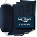 Boat Fender Covers - Durable Polyester Protection (4-Pack Navy)