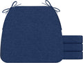 D-Shaped Chair Cushions 2in Thick Set of 4 - Ergonomic Dining Pads
