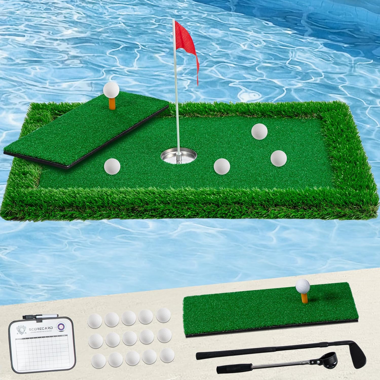 Ultimate Floating Golf Green Set - Perfect Your Chip Shots Anywhere!