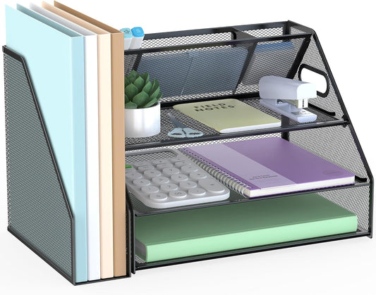 Docnest Metal Mesh Desk Organizer - Efficient Workspace!