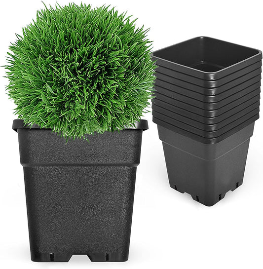10-Pack 9.77 Gallon Square Planter Pots for Gardening and Plants