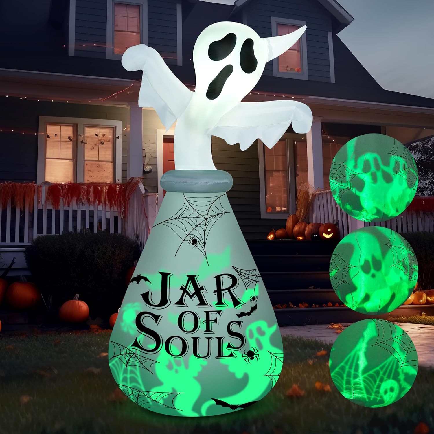 6 FT Halloween Inflatable Ghost Decoration for Spooky Yards