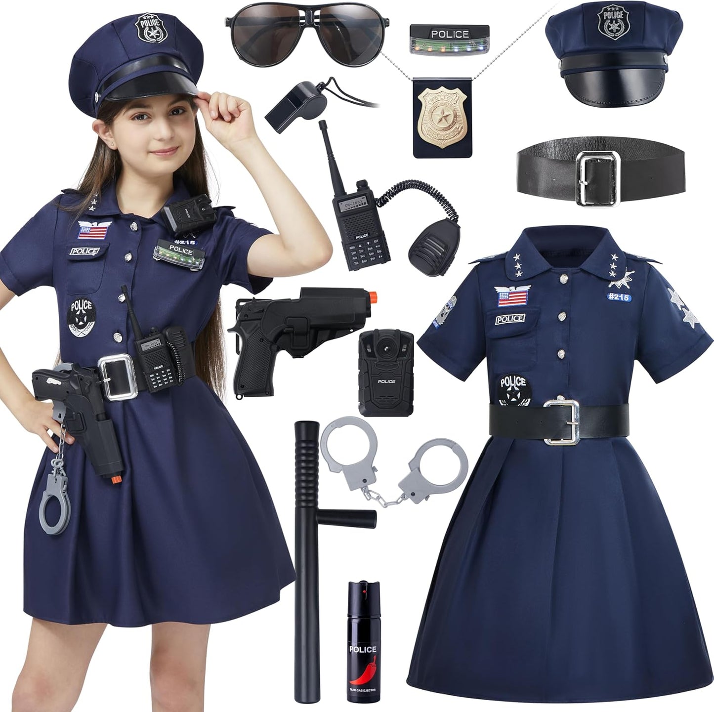 Police Officer Costume for Girls - Fun and Exciting Dress Up Set