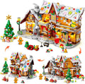 3 Style Christmas Gingerbread House Building Set with Lights - 1421PCS