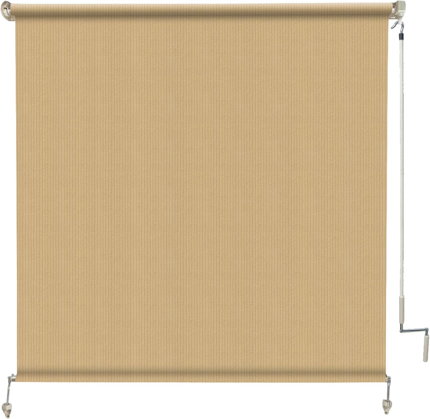 Outdoor Roller Shade 8ftX8ft with 90% UV Protection for Patios