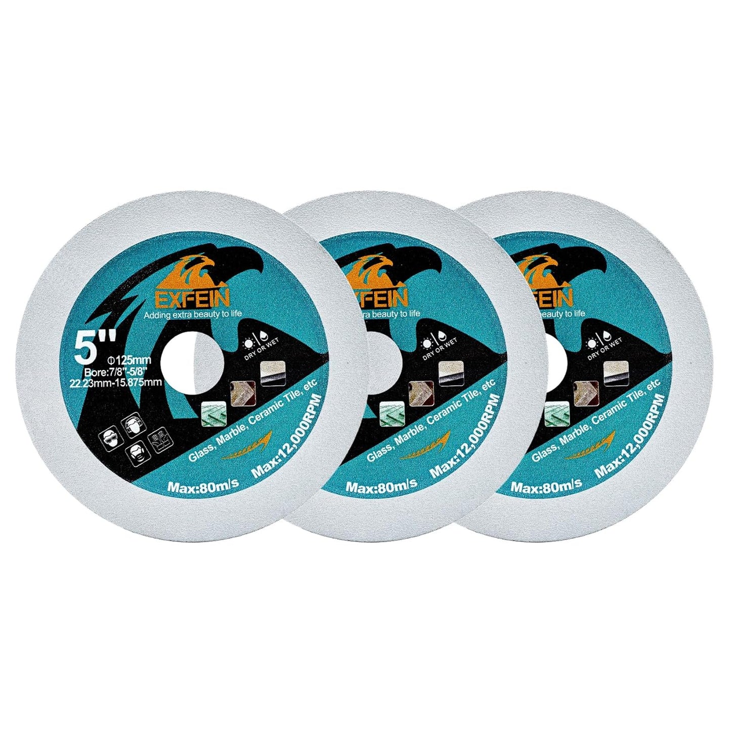 EXFEIN 125mm Diamond Cutting Disc Set - Precision Cuts Every Time