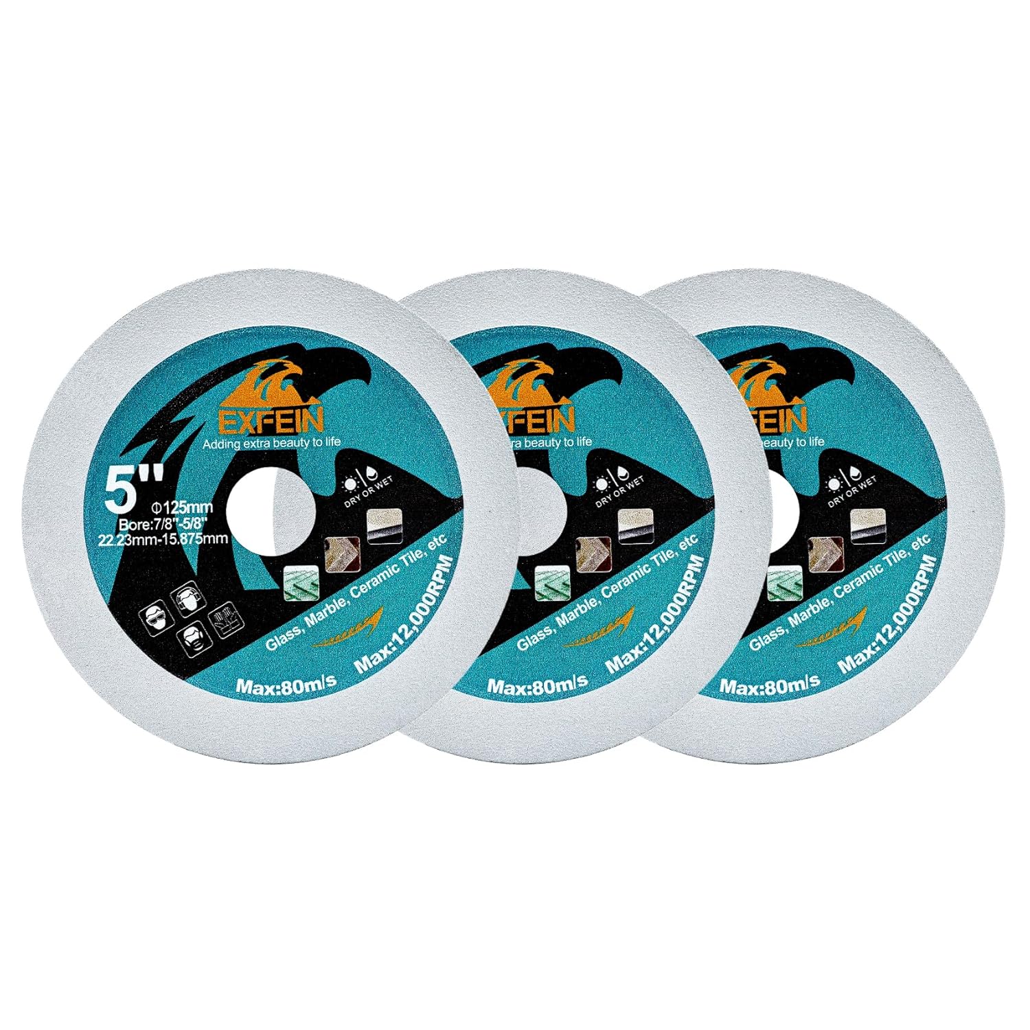 EXFEIN 125mm Diamond Cutting Disc Set - Precision Cuts Every Time