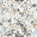 Floral Peel and Stick Wallpaper Gray Contact Paper - Removable