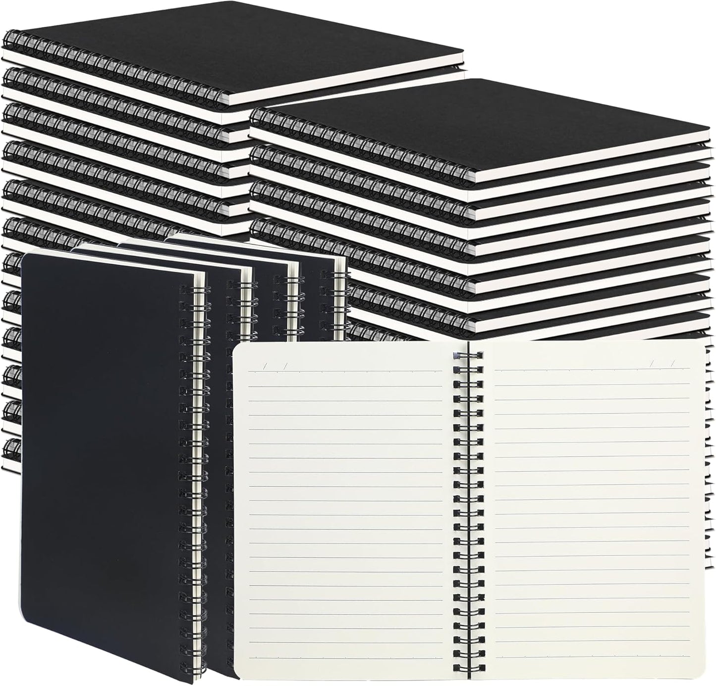 60 Packs A5 Spiral Notebooks for Office and School Supplies