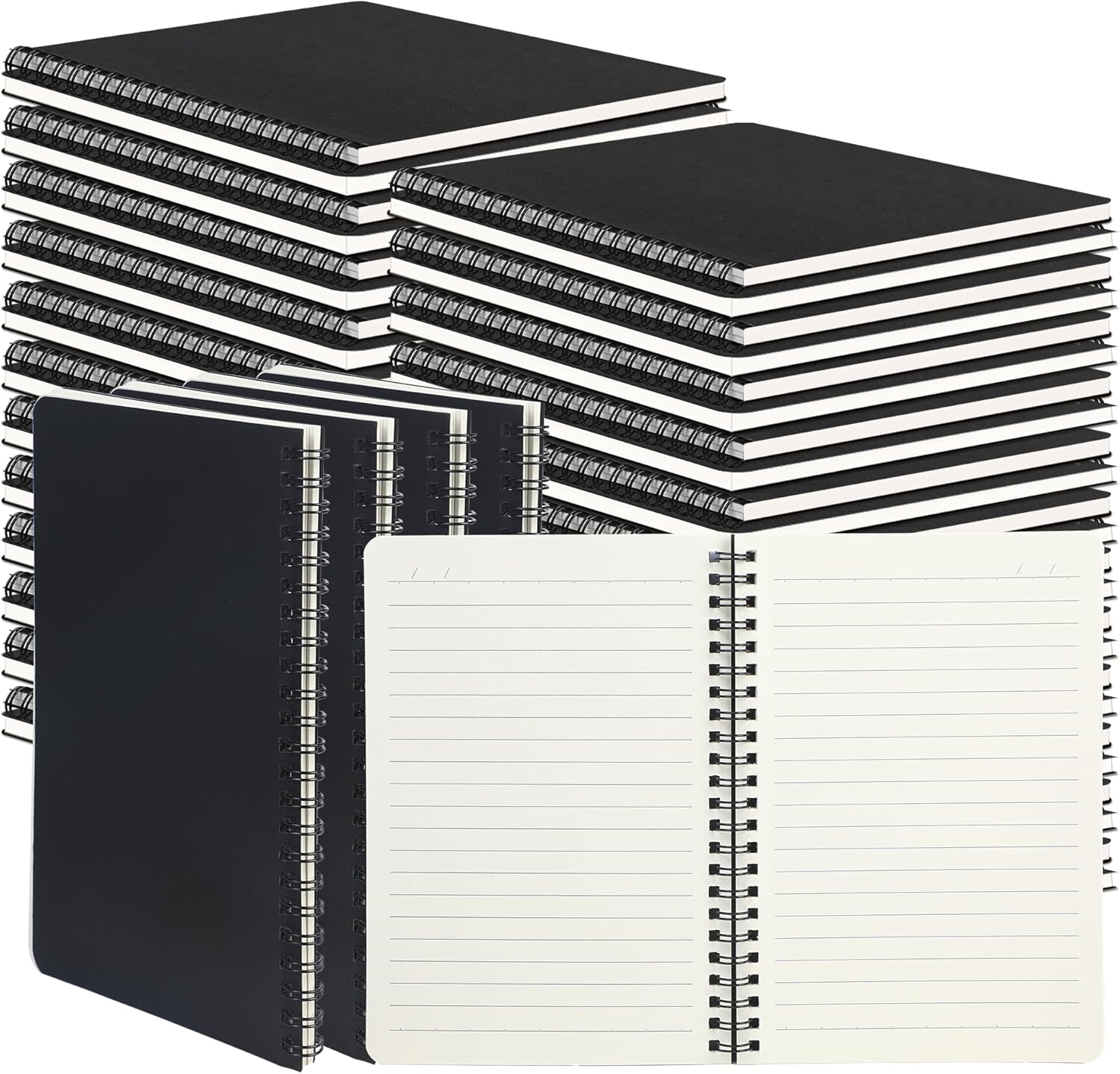 60 Packs A5 Spiral Notebooks for Office and School Supplies