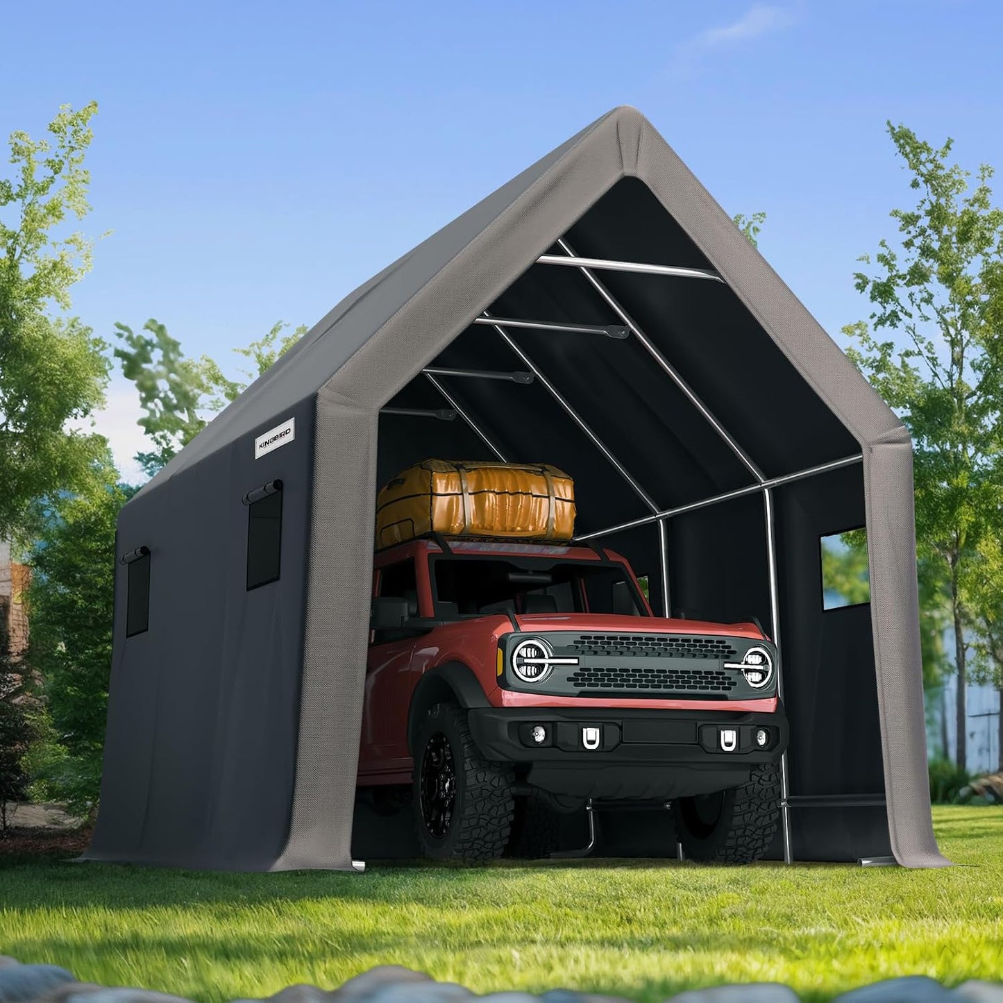 KING BIRD Heavy Duty 10X15FT RV Carport for Trucks and Boats