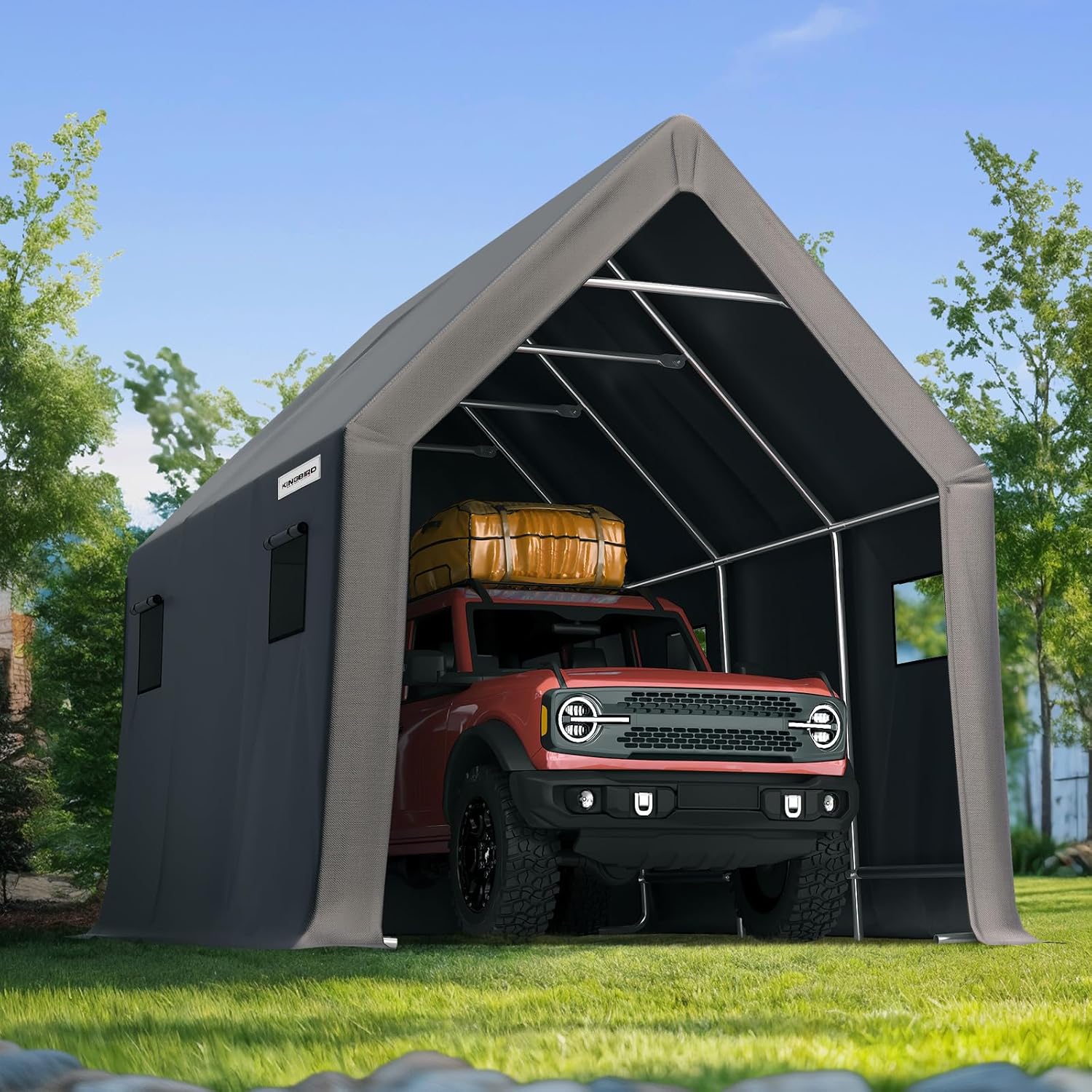 KING BIRD Heavy Duty 10X15FT RV Carport for Trucks and Boats