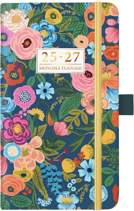 Urneeds 3-Year Pocket Calendar 2025-2027 - Monthly Planner, Compact Design