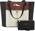 Laptop Bag for Women 17 in Diamond Quilted Tote - Large Capacity