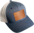 Leather Patch Trucker Hat - Handmade Horween Leather Patch