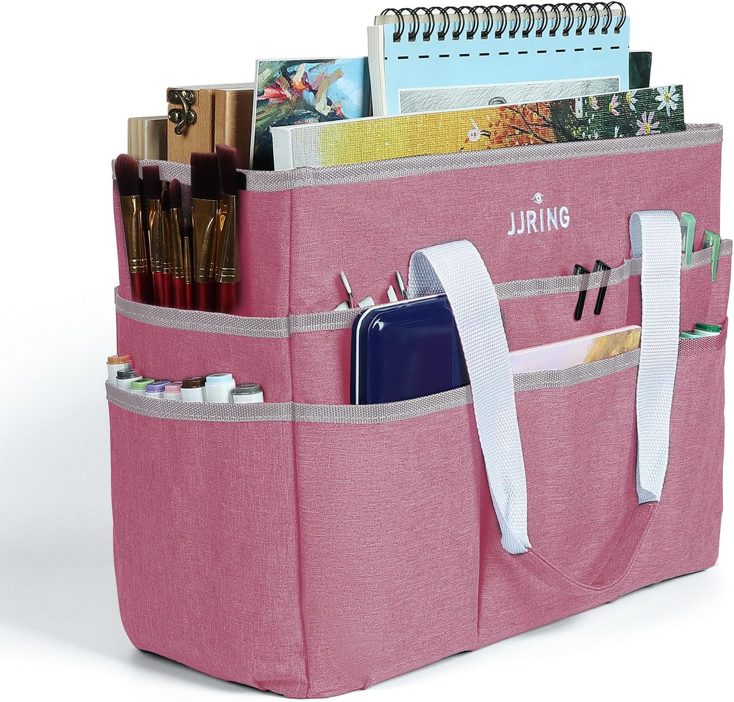 JJRING Craft Organizer Tote Bag for Art and Office Supplies