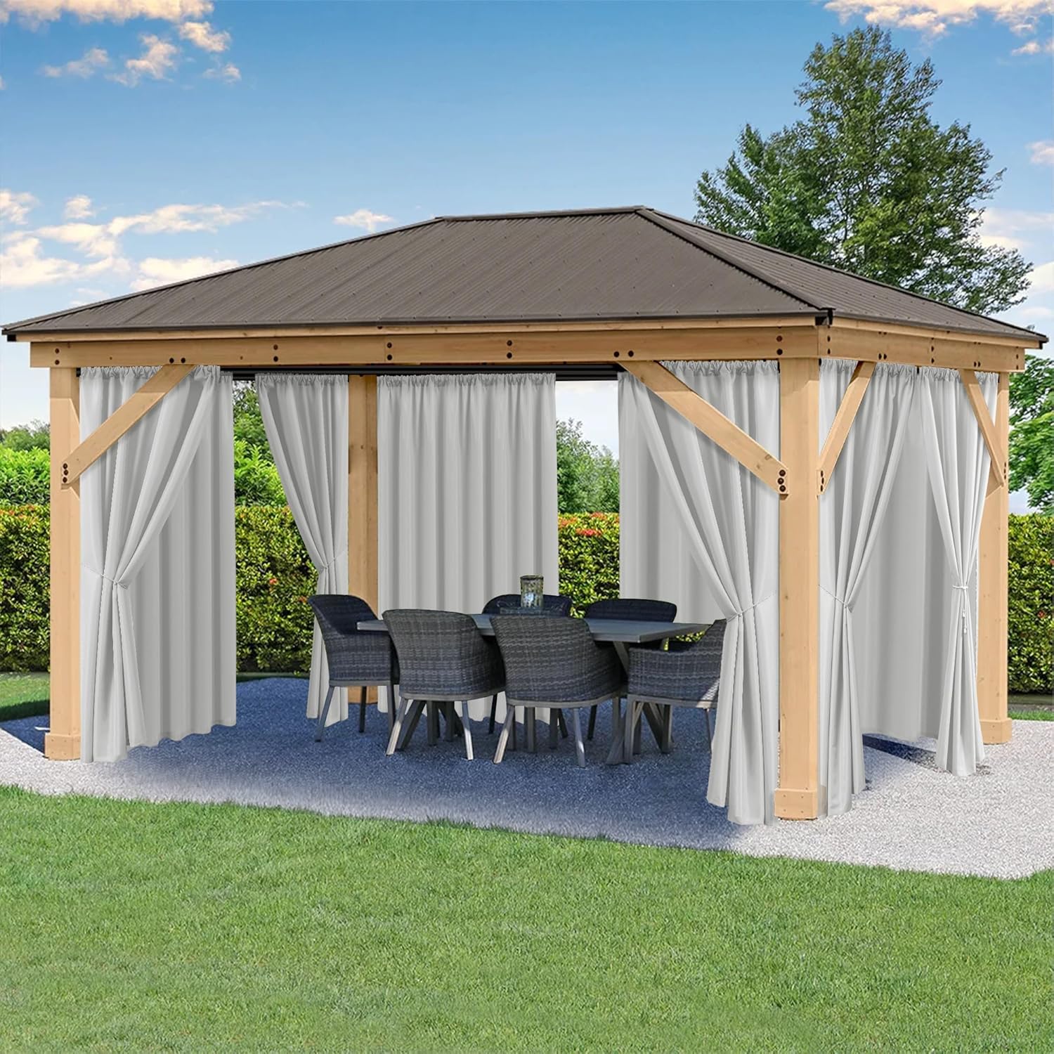 Outdoor Patio Curtains Waterproof for Privacy & Weatherproof Use
