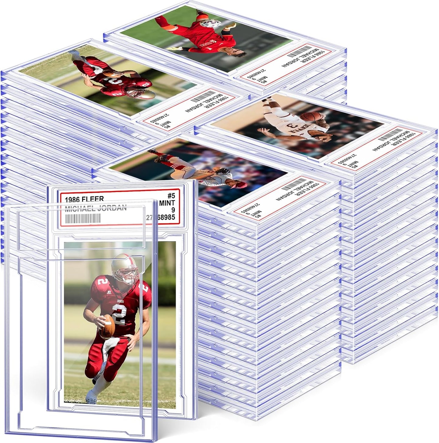 100 PCS Acrylic Card Case Holder for Trading Cards Protection