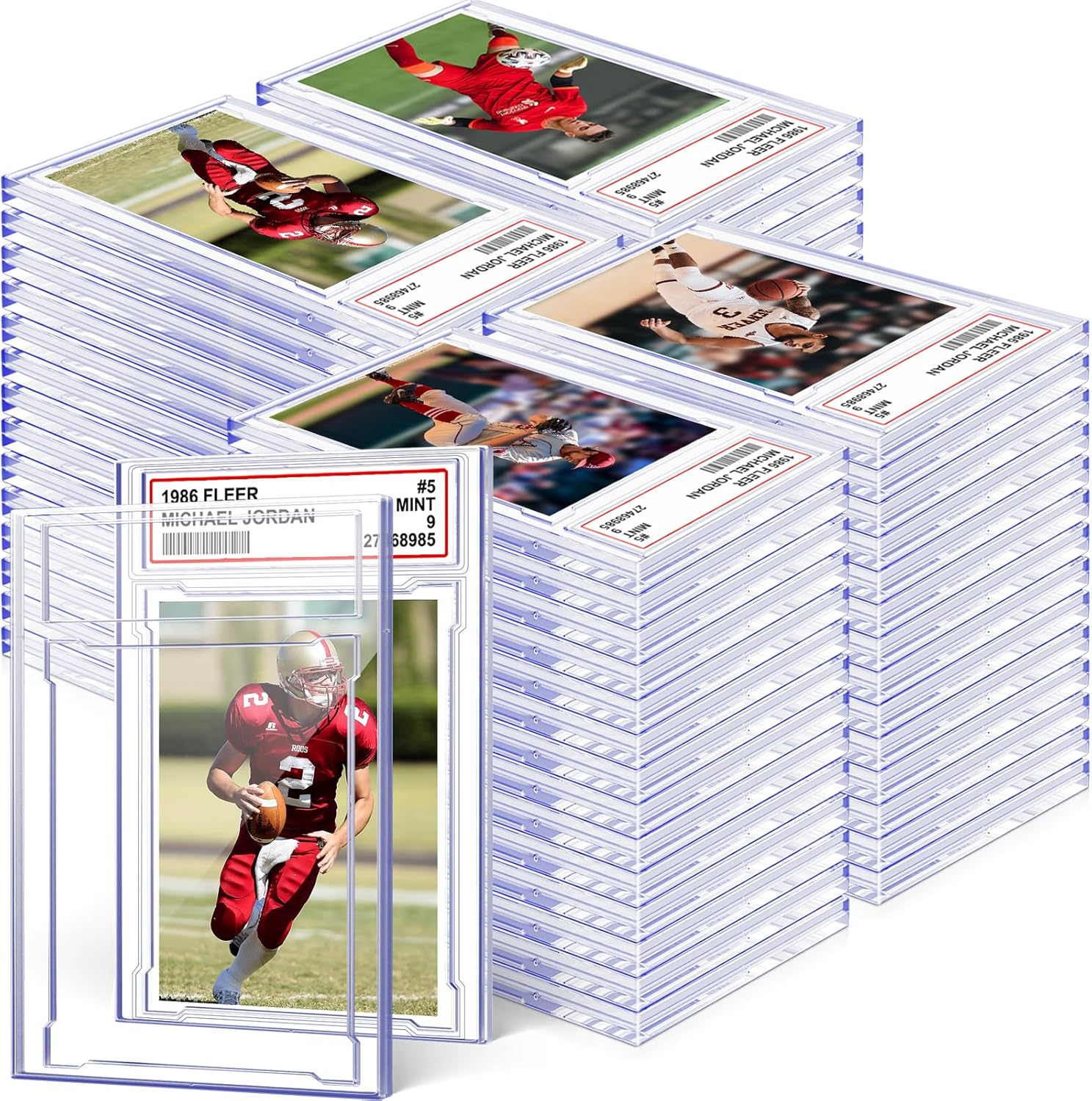 100 PCS Acrylic Card Case Holder for Trading Cards Protection